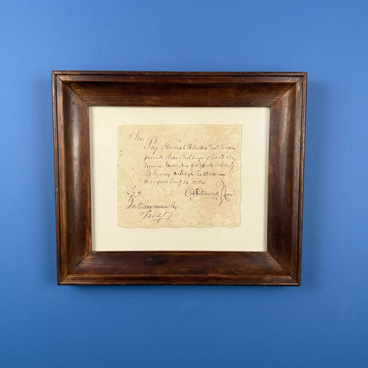 1778 handwritten document to pay for items taken "by the enemy" — Signed by future Chief Justice Oliver Ellsworth