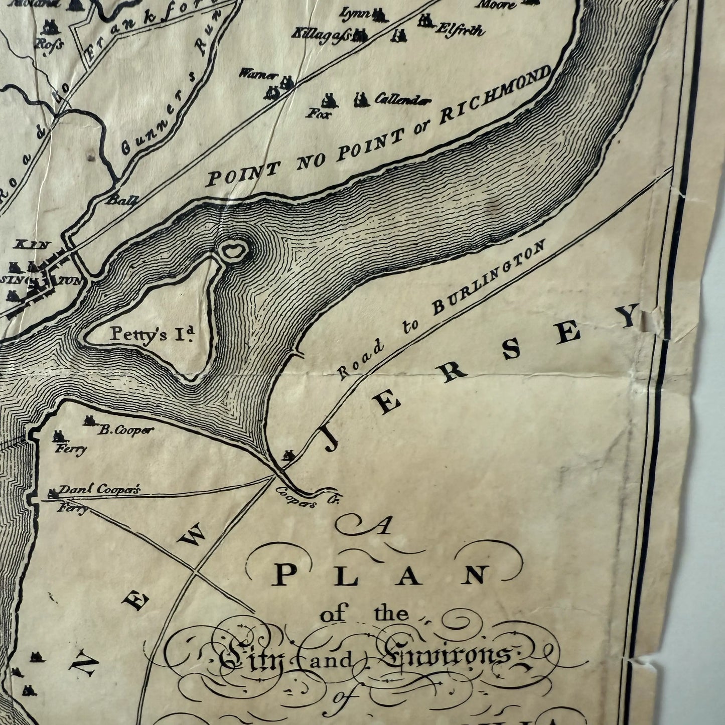 Map of Philadelphia 1777 — Framed