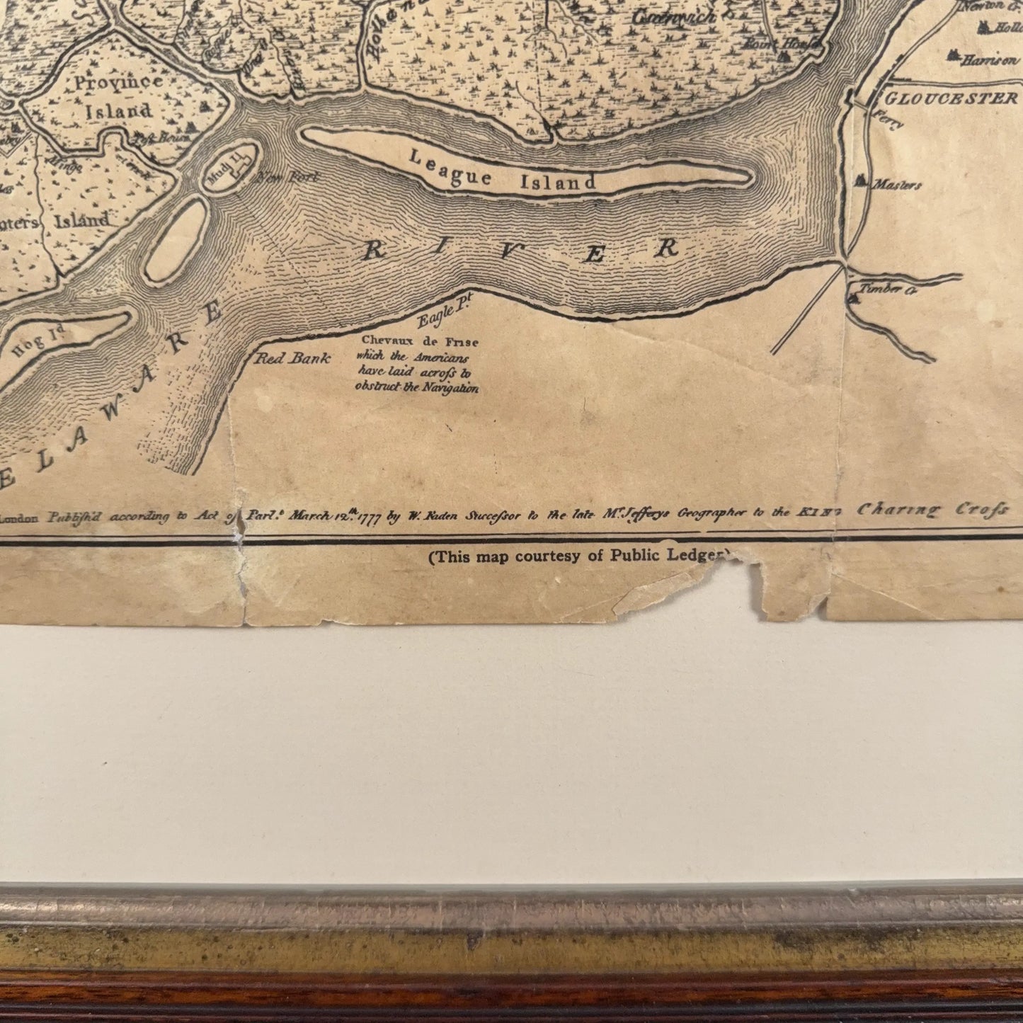 Map of Philadelphia 1777 — Framed