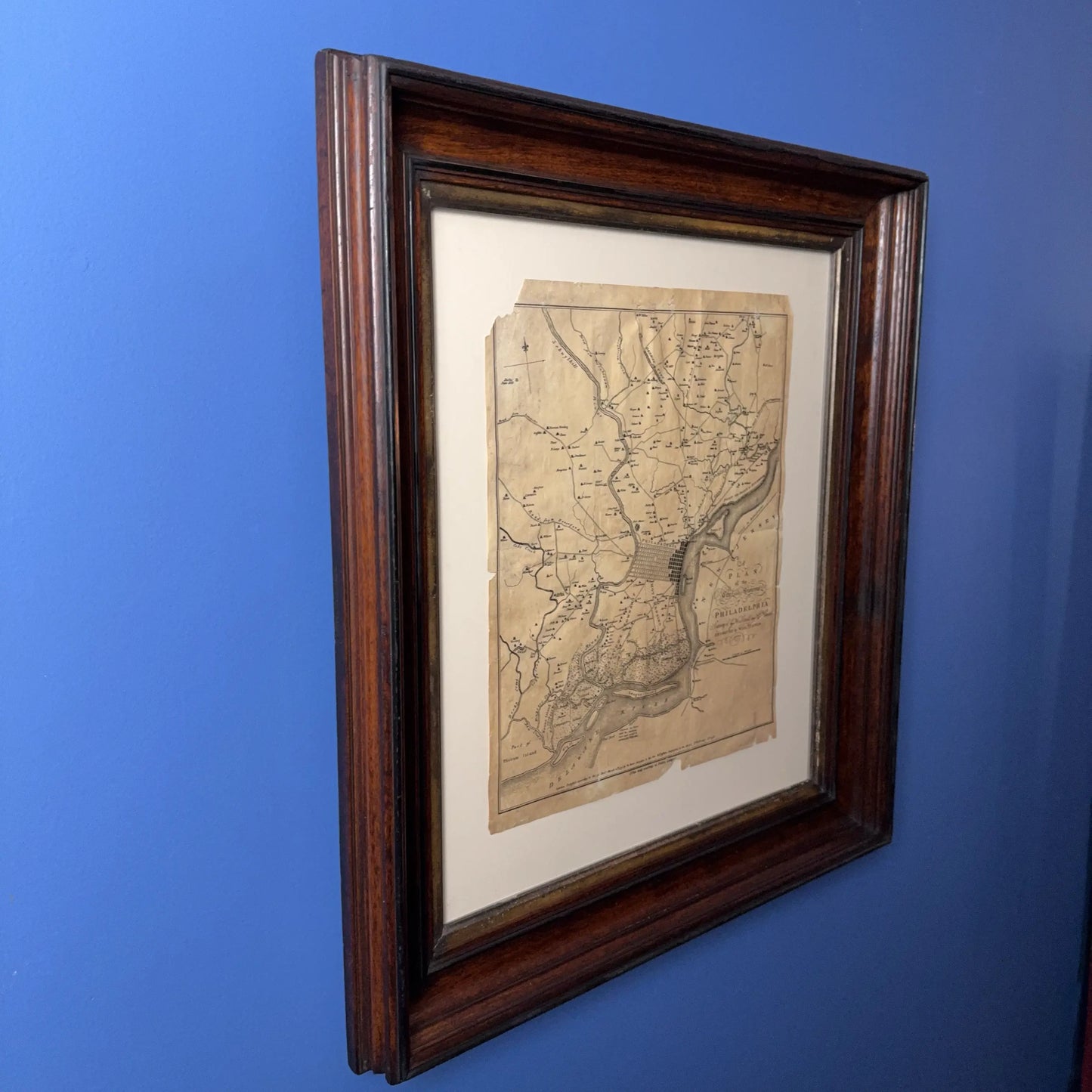 Map of Philadelphia 1777 — Framed