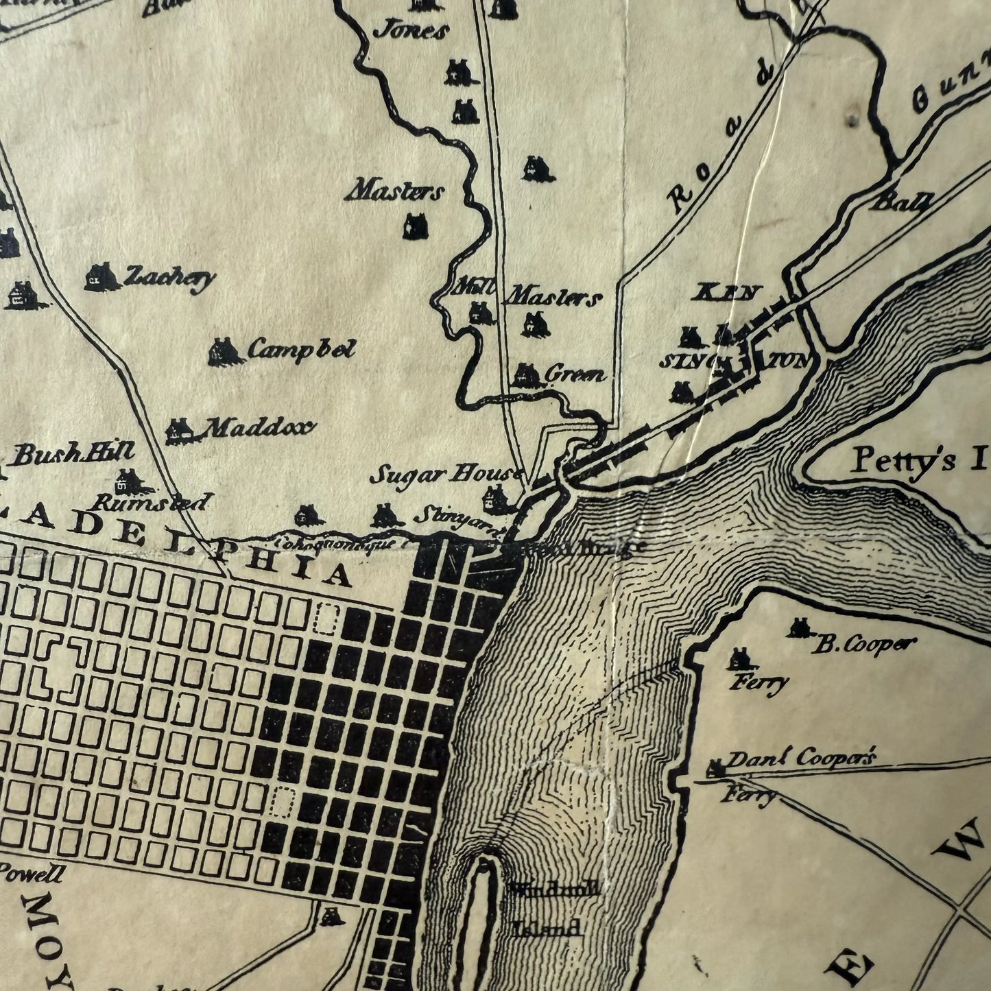 Map of Philadelphia 1777 — Framed