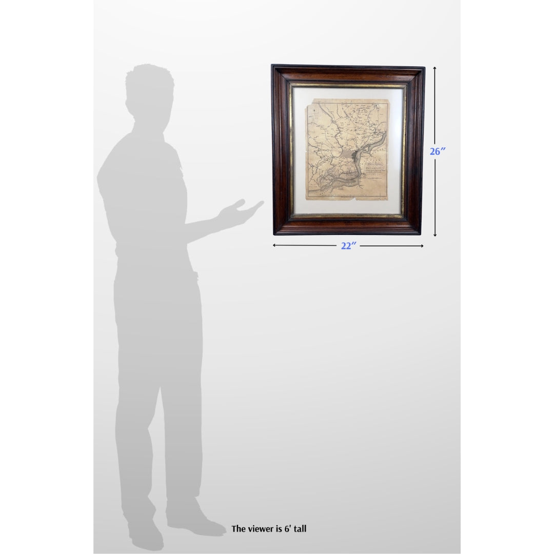 Map of Philadelphia 1777 — Framed