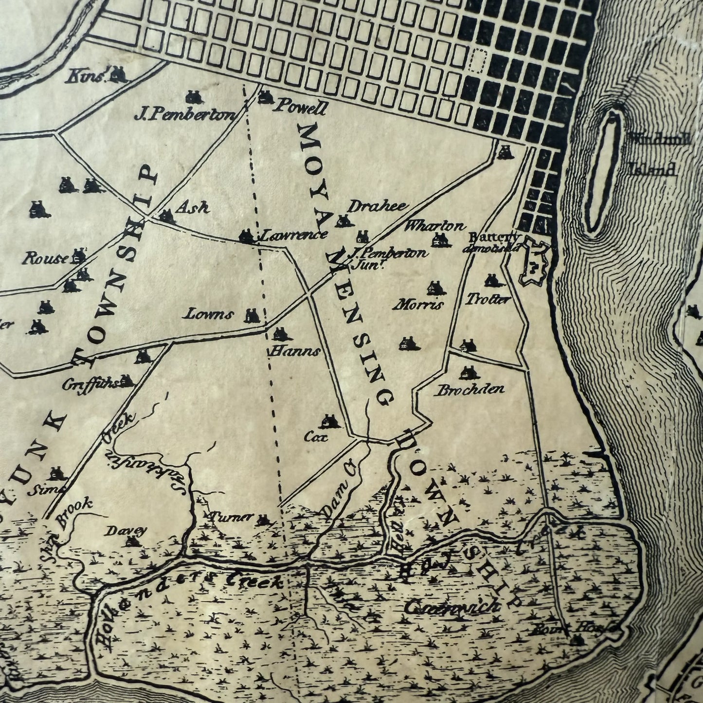 Map of Philadelphia 1777 — Framed