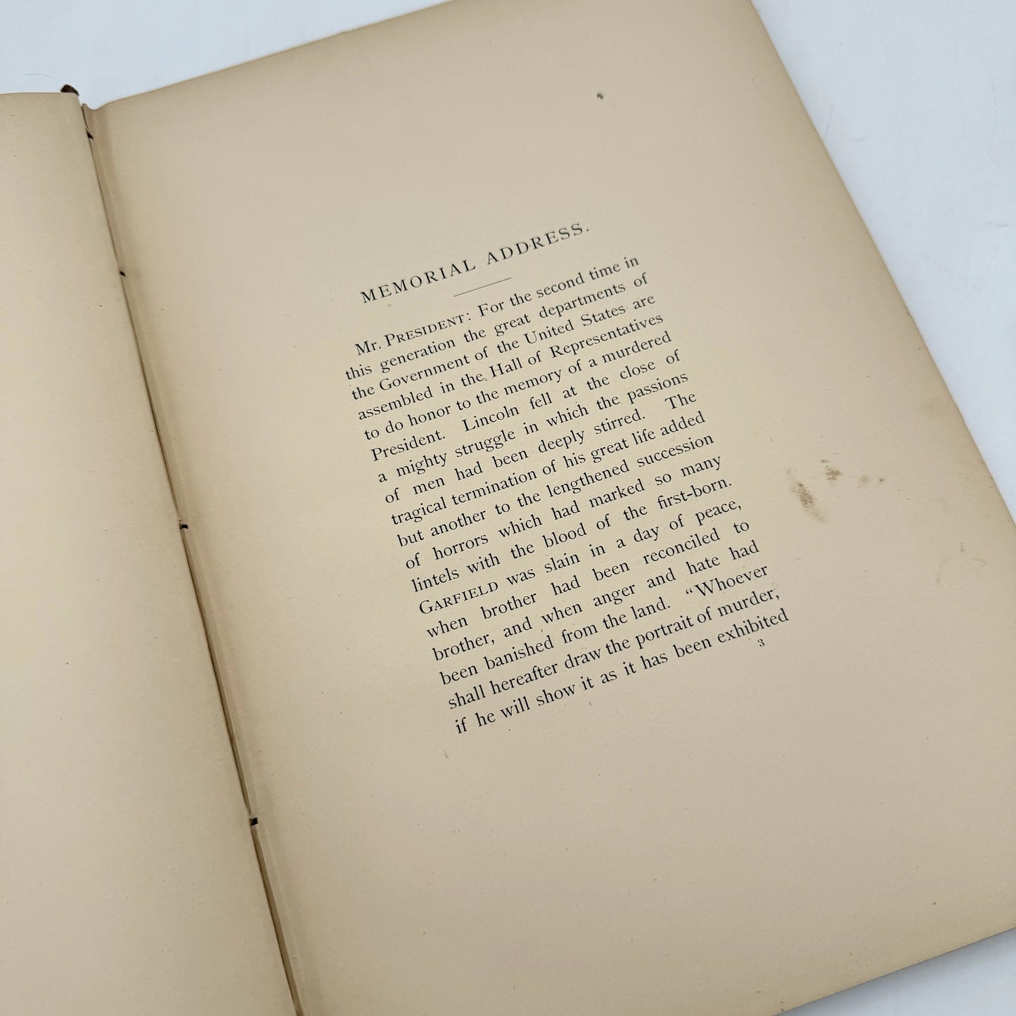 Memorial Address Life and Character of James A. Garfield by James G. Blaine — 1882