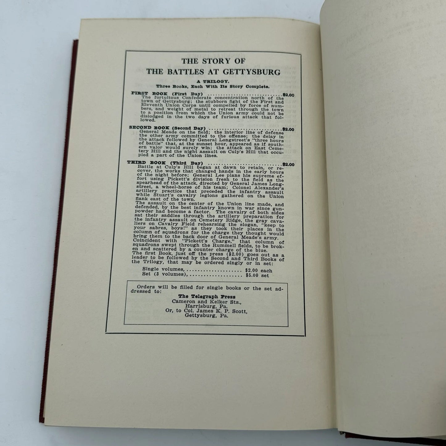 The Story of the Battles at Gettysburg — Volume 1 (Day 1)