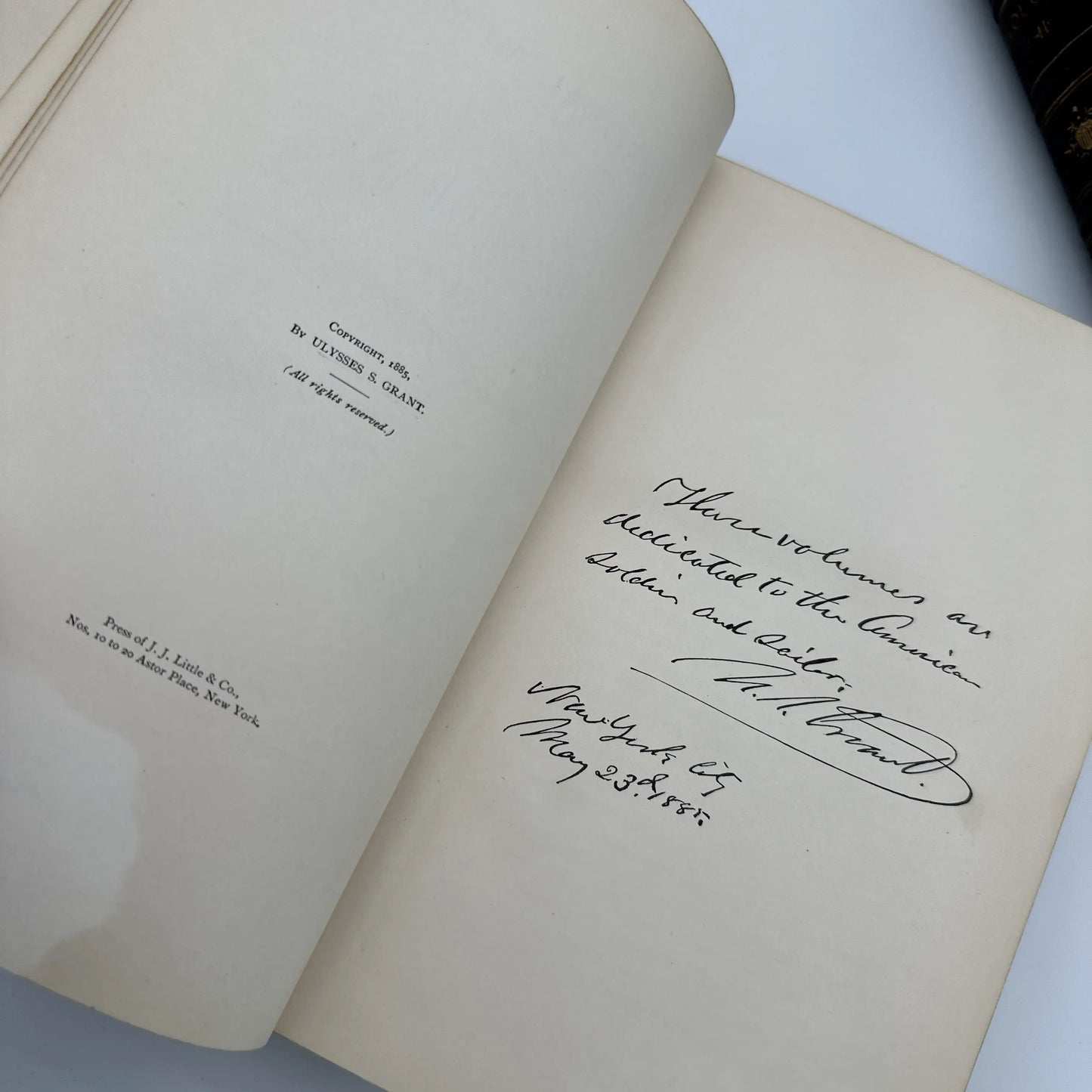 1885-86 Personal Memoirs of U.S. Grant — Two volumes