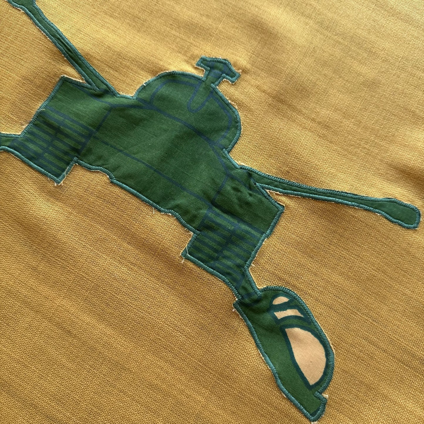 Guidon flag — Army Armor — Yellow with green — 20" x 28" — Nylon and wool