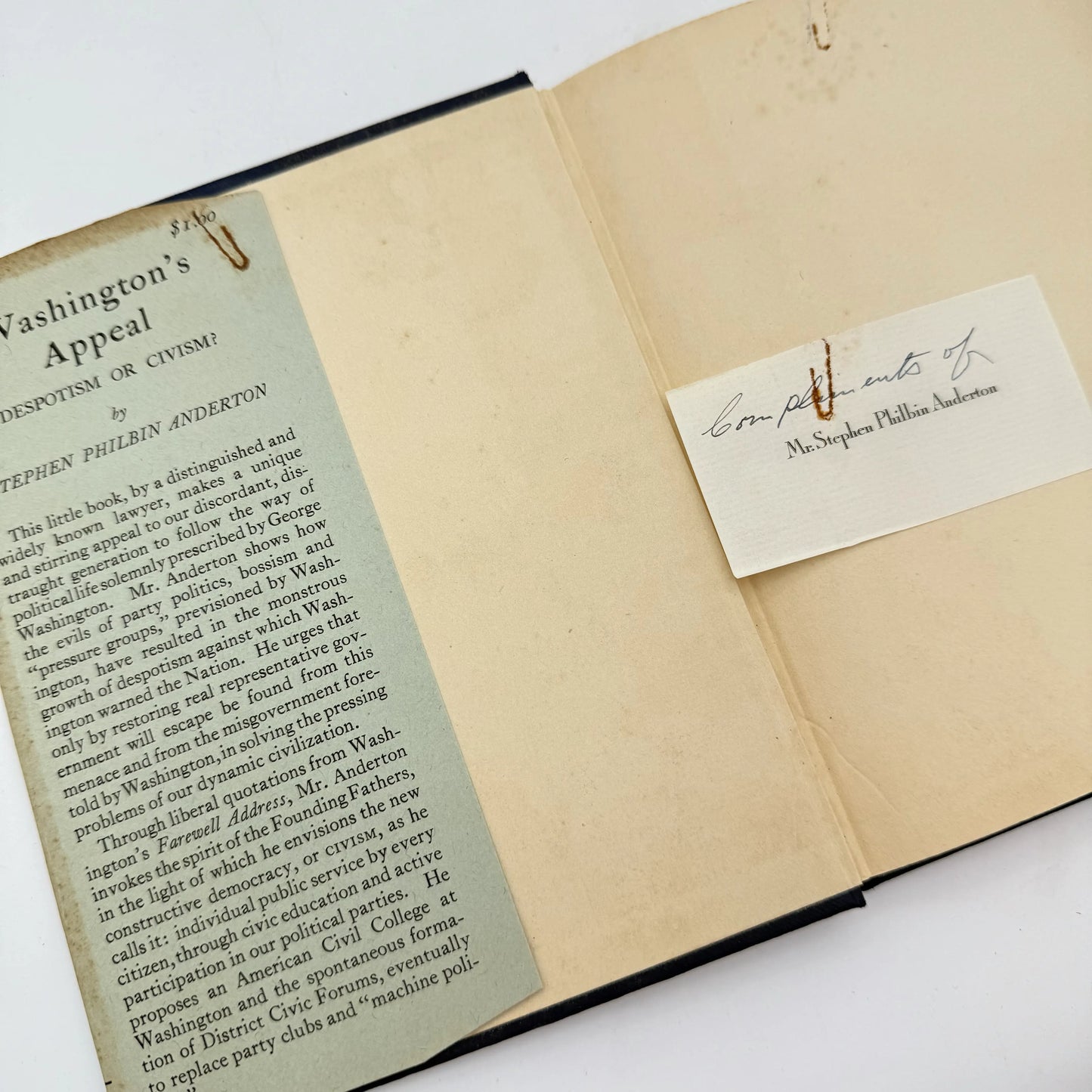 "Washington's Appeal" by Stephen P. Anderton