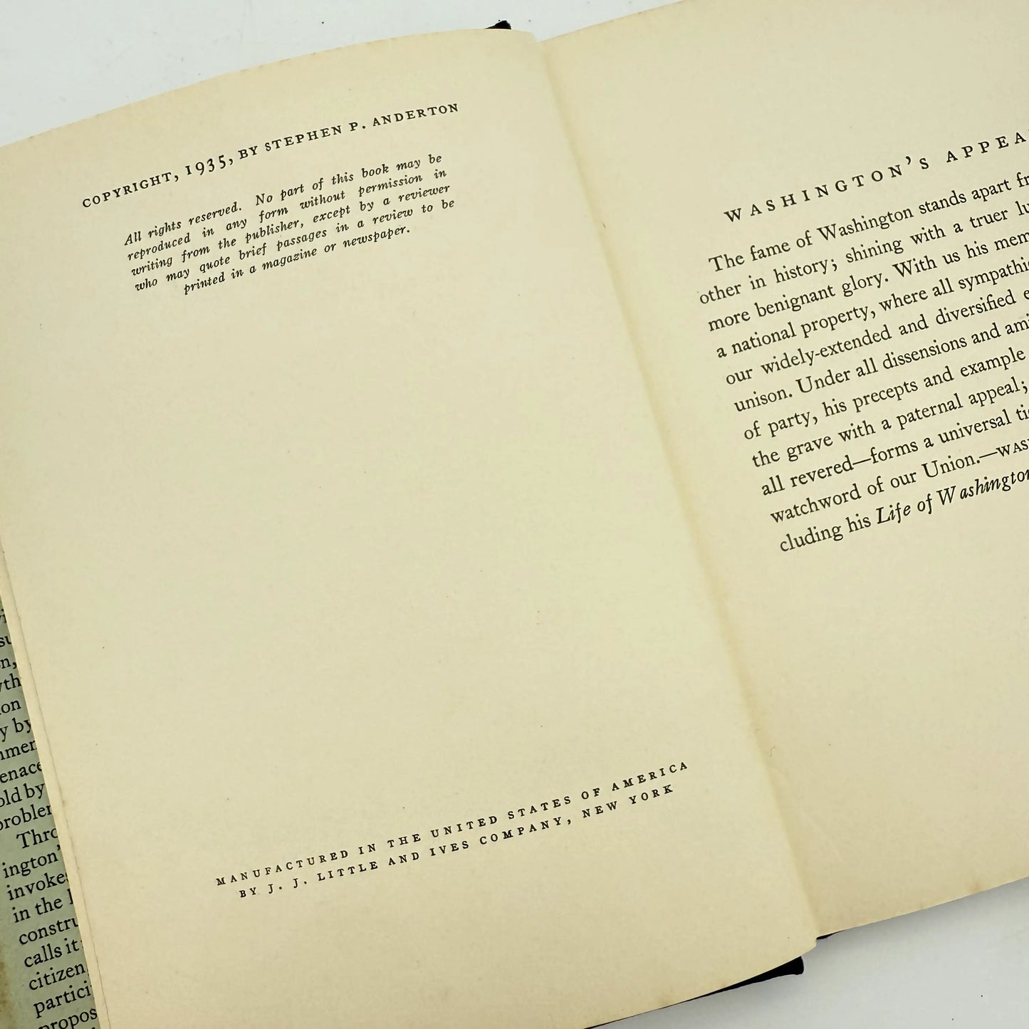 "Washington's Appeal" by Stephen P. Anderton
