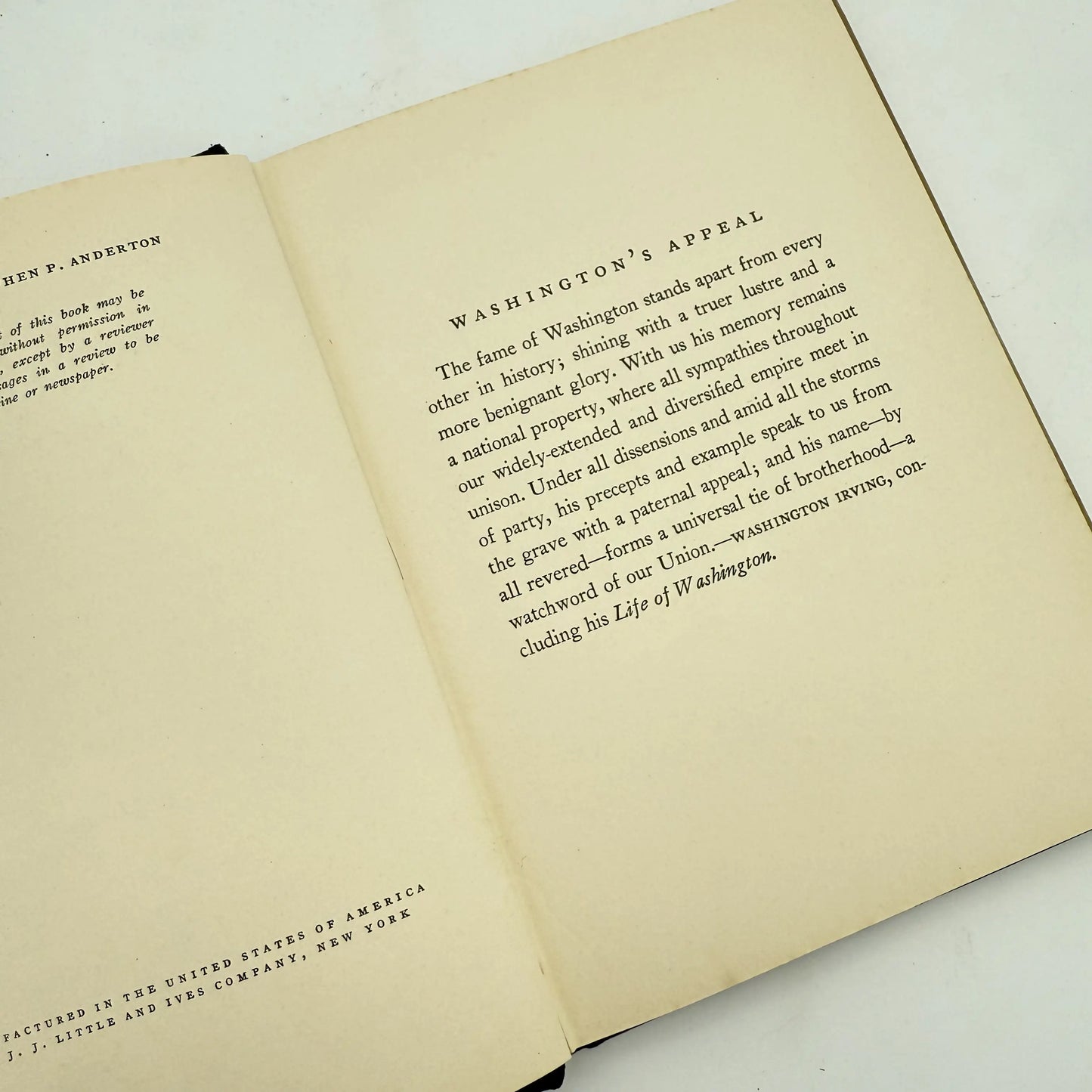 "Washington's Appeal" by Stephen P. Anderton