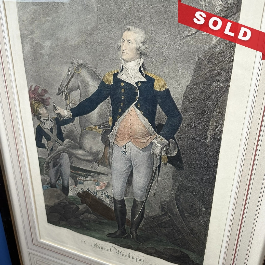 "General Washington at the Battle of Trenton," after John Trumbull