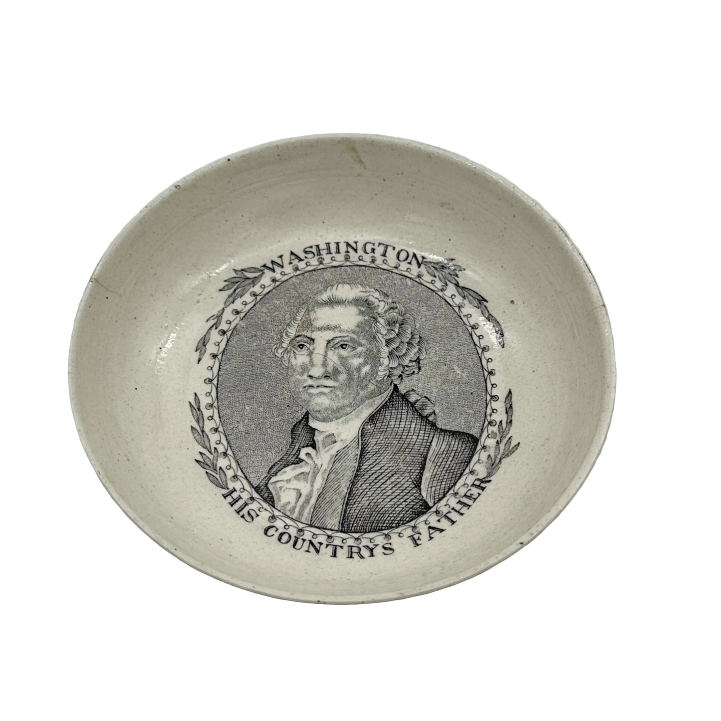 Washington and Lafayette Transferware Cup and Saucer