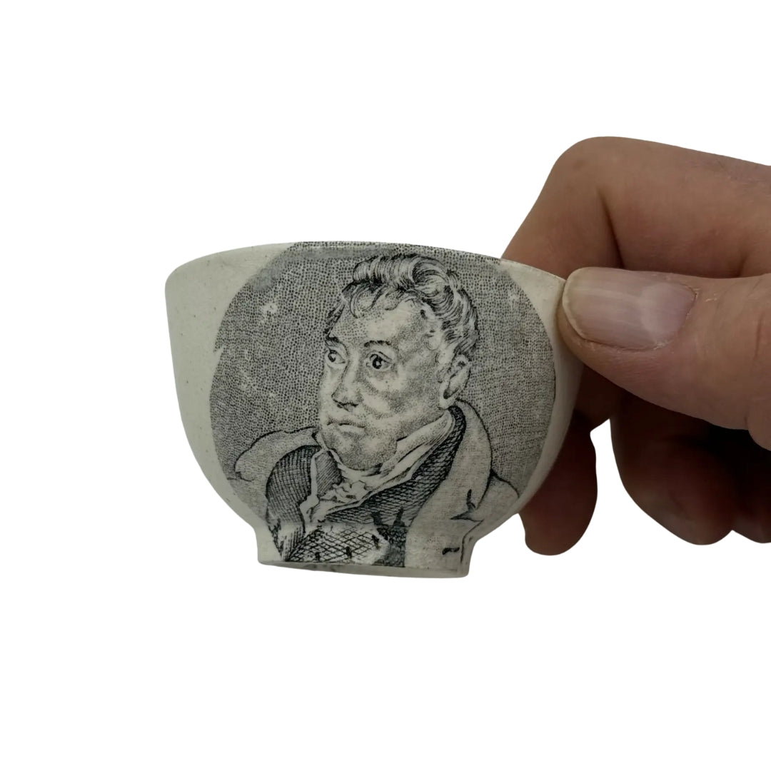 Washington and Lafayette Transferware Cup and Saucer