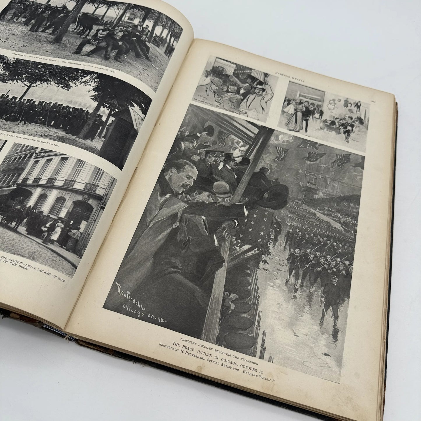"Harper's Weekly" Vol. 42 for the year 1898, in a large bound book