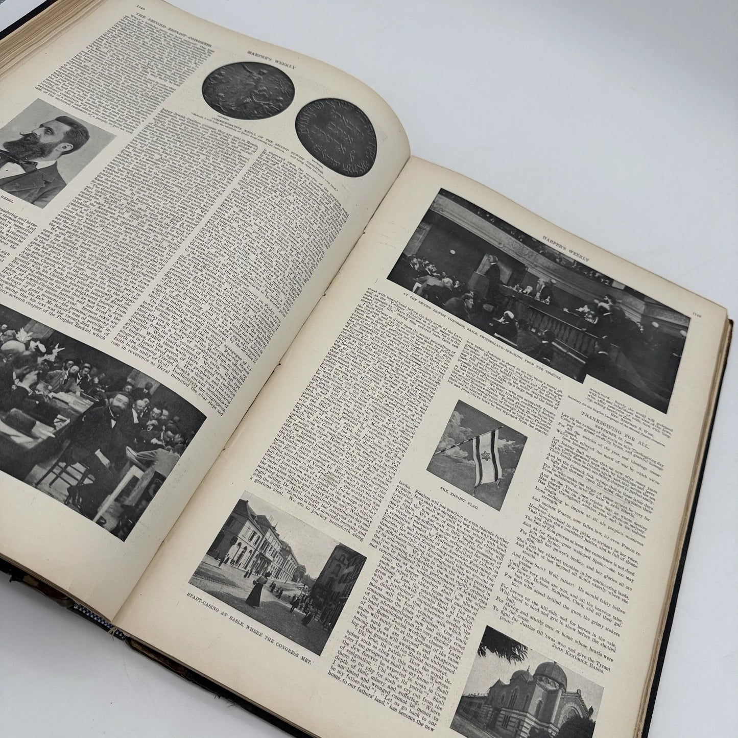 "Harper's Weekly" Vol. 42 for the year 1898, in a large bound book