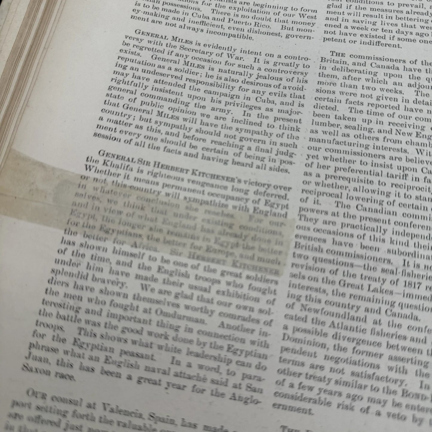 "Harper's Weekly" Vol. 42 for the year 1898, in a large bound book