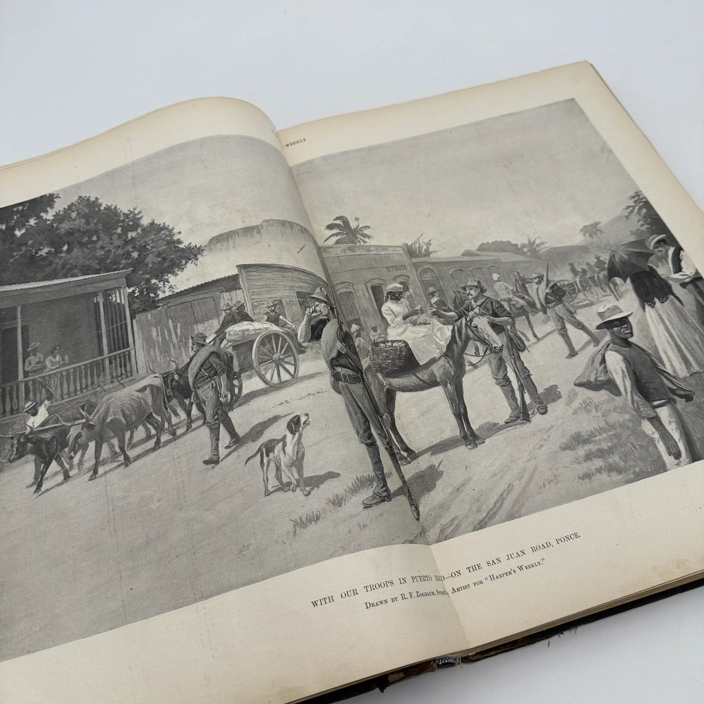 "Harper's Weekly" Vol. 42 for the year 1898, in a large bound book