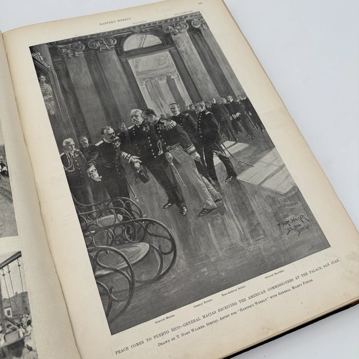 "Harper's Weekly" Vol. 42 for the year 1898, in a large bound book