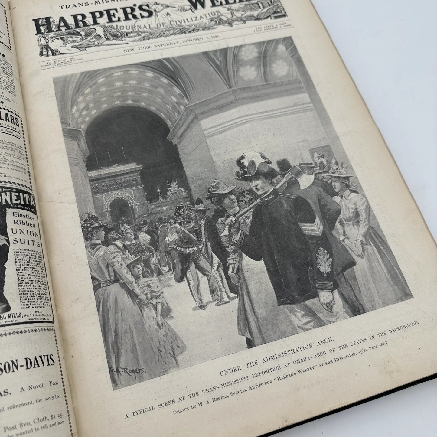 "Harper's Weekly" Vol. 42 for the year 1898, in a large bound book