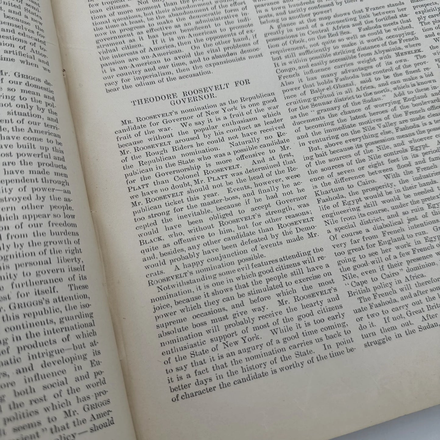 "Harper's Weekly" Vol. 42 for the year 1898, in a large bound book