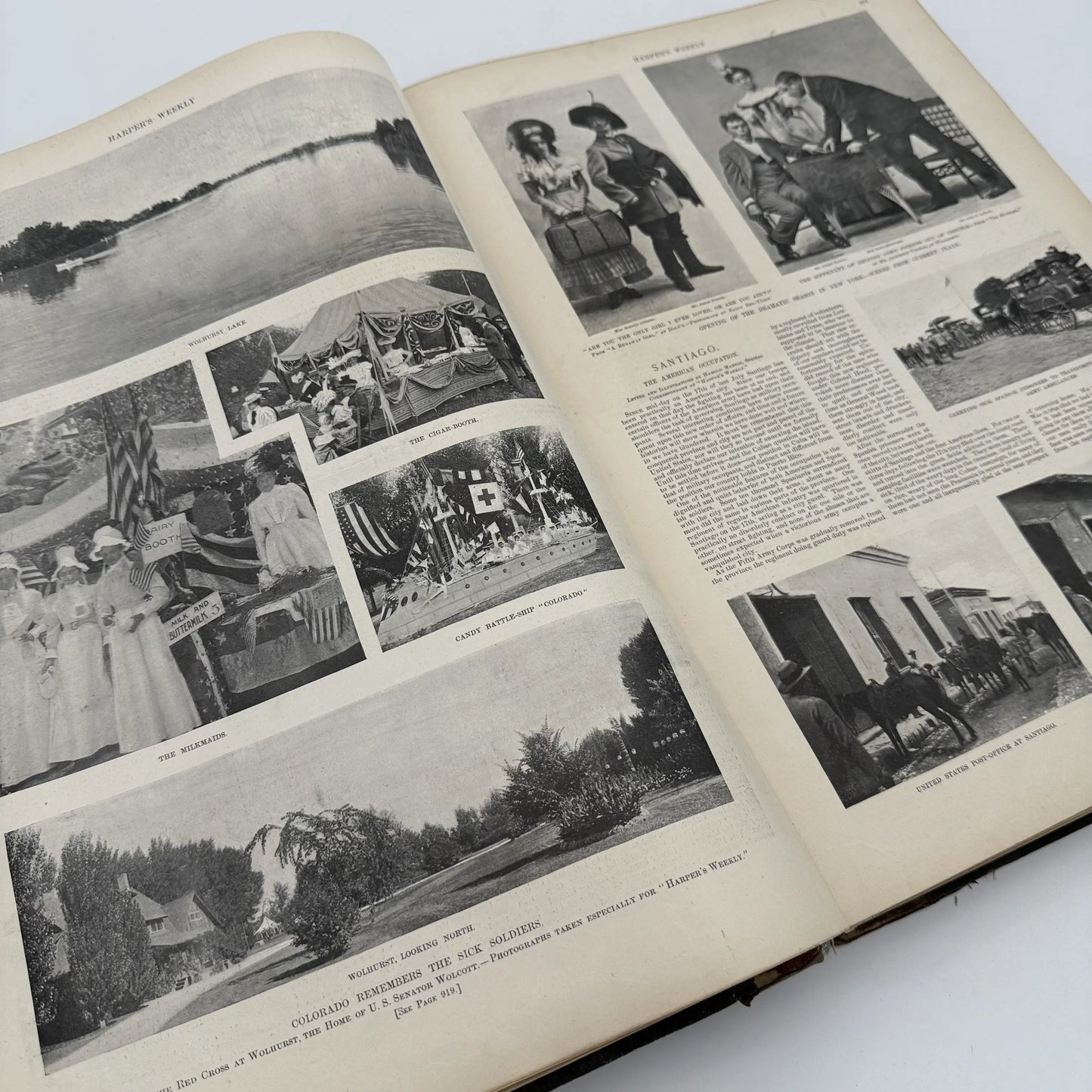 "Harper's Weekly" Vol. 42 for the year 1898, in a large bound book