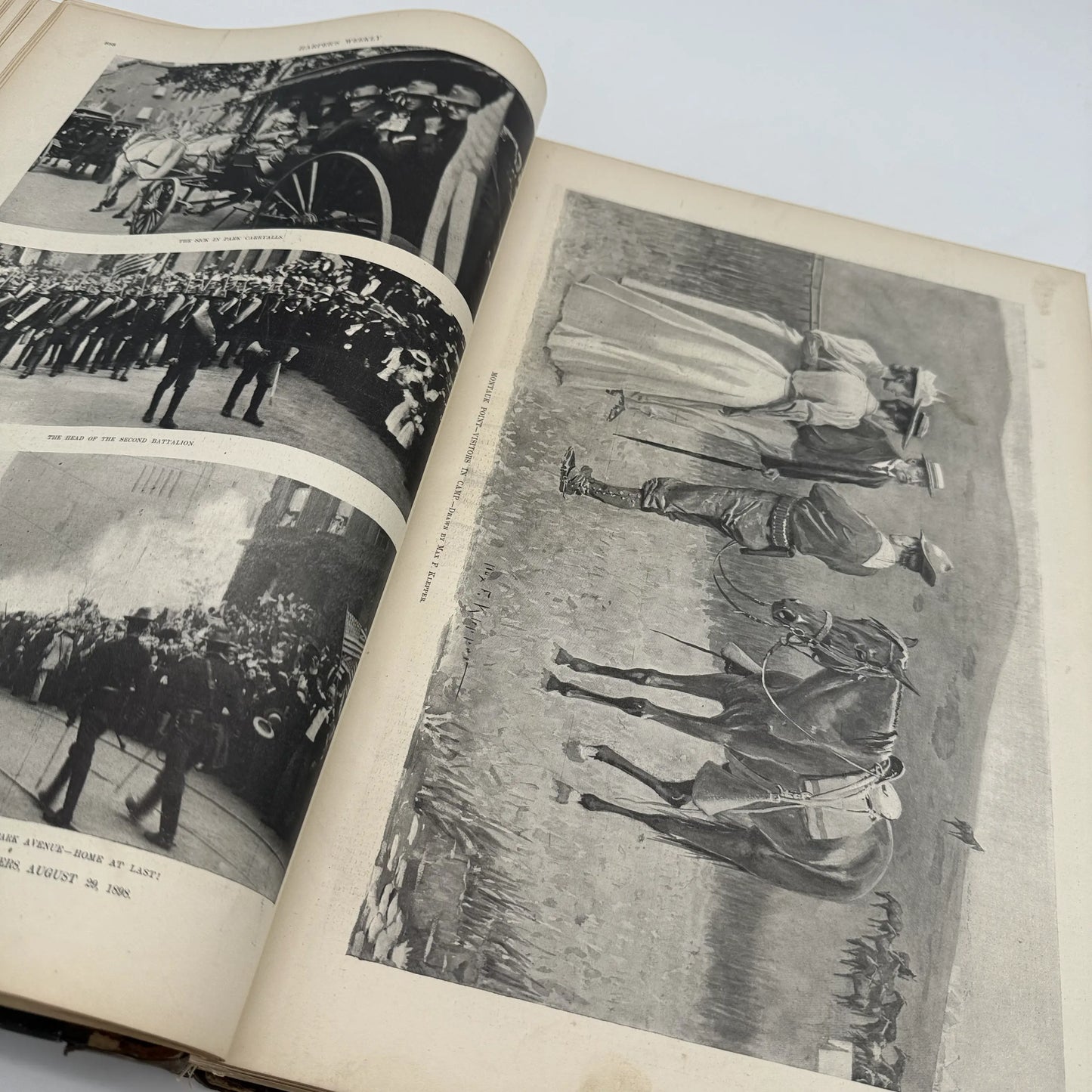 "Harper's Weekly" Vol. 42 for the year 1898, in a large bound book