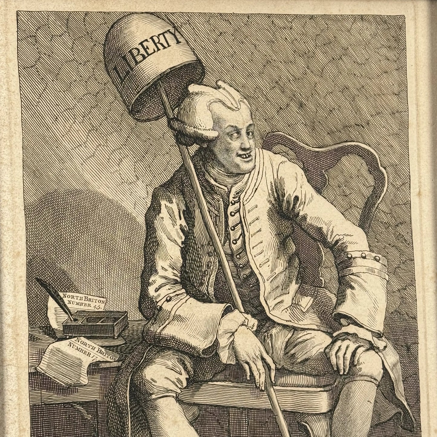 "John Wilkes, Esq." engraving by William Hogarth — 1763