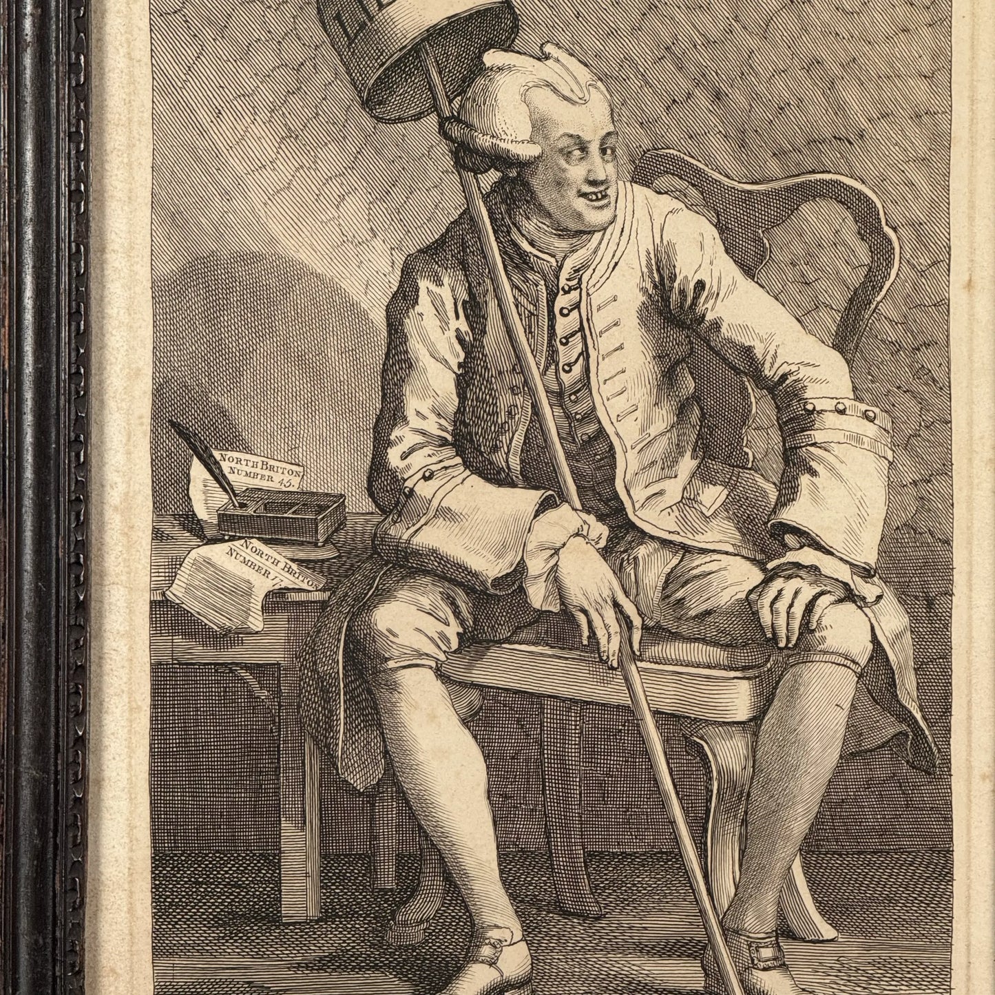 "John Wilkes, Esq." engraving by William Hogarth — 1763