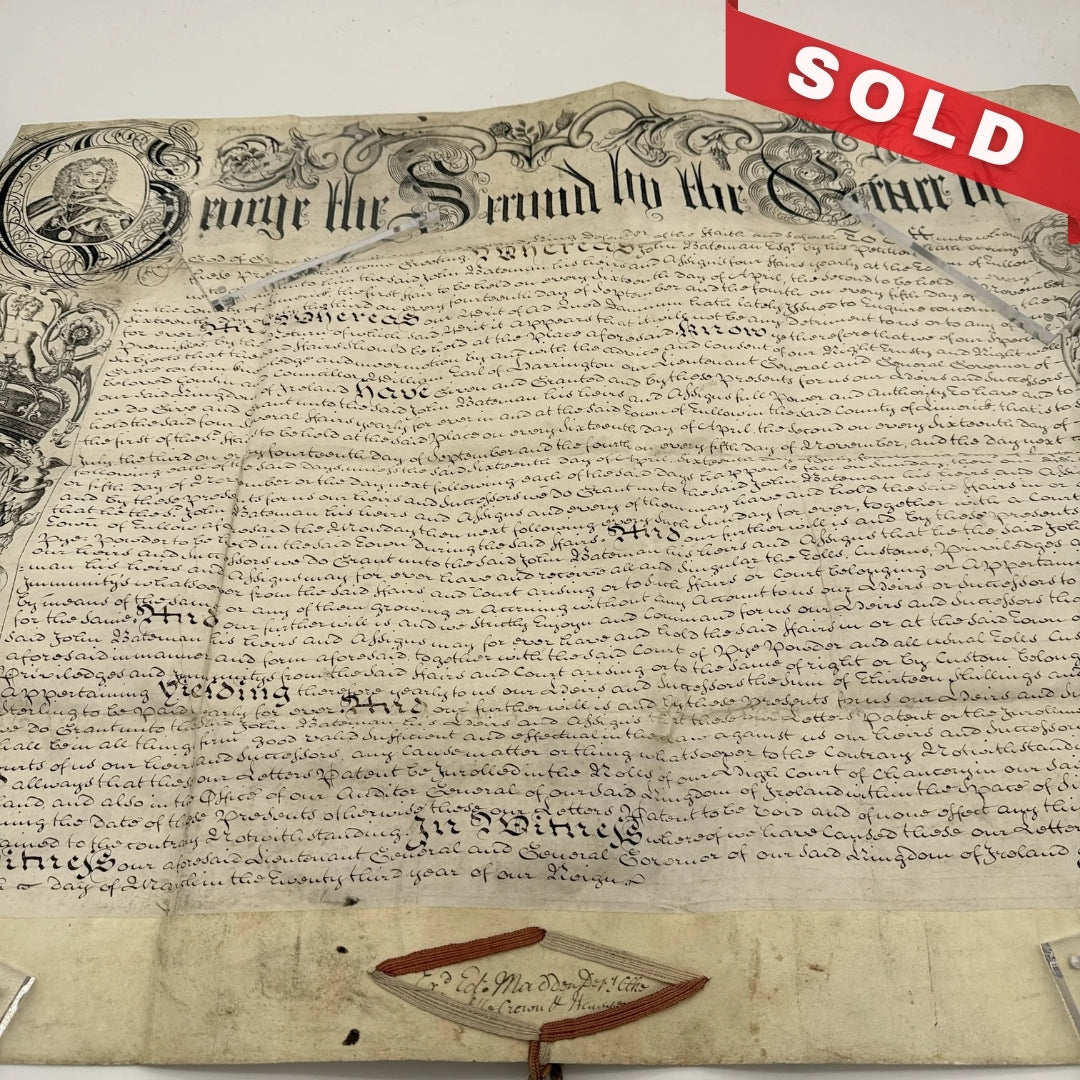 1750 Royal letters patent under the reign of Reign of King George II, King of England and Ireland