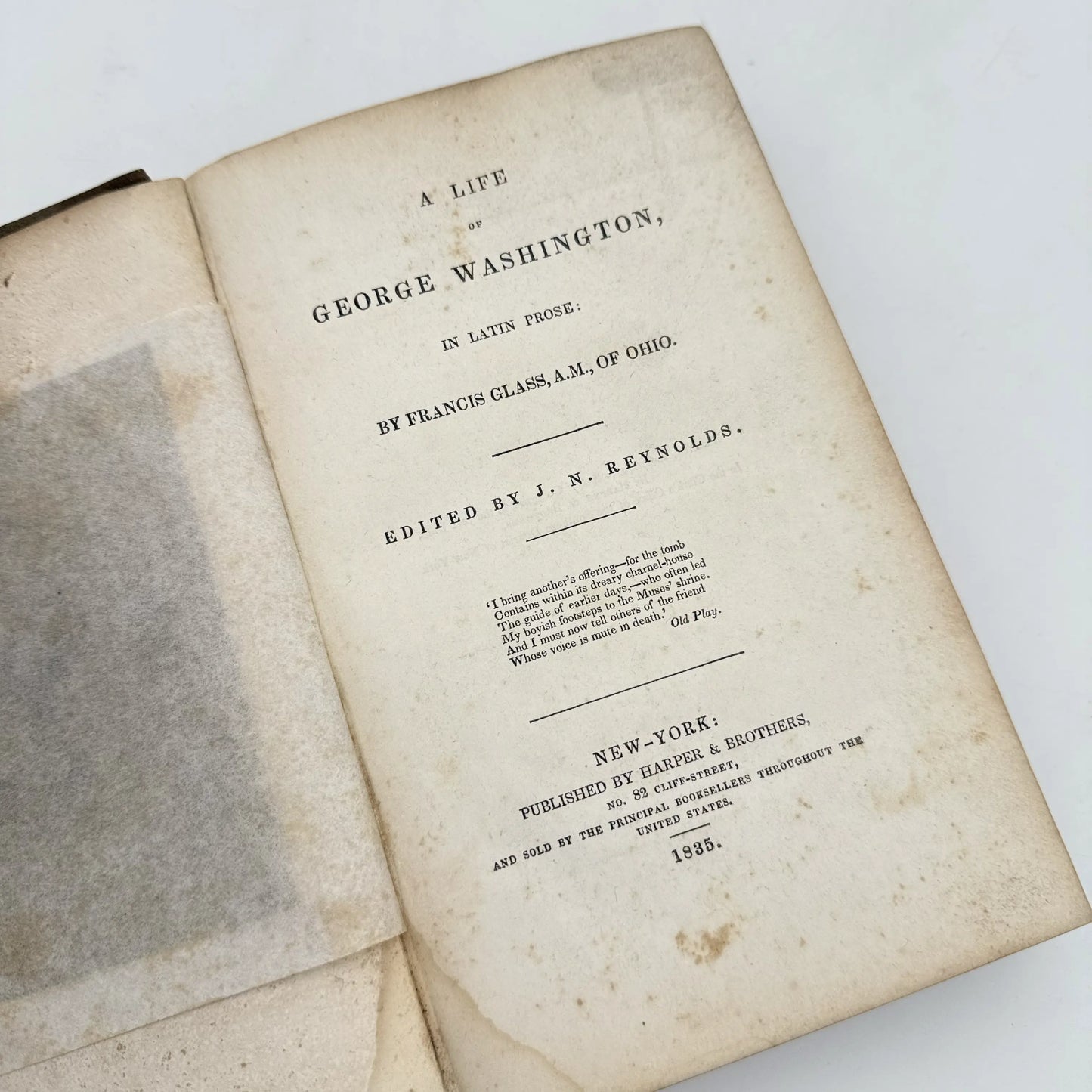 "A Life of George Washington in Latin Prose" by Francis Glass