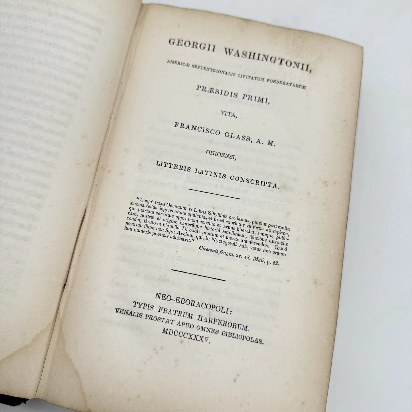 "A Life of George Washington in Latin Prose" by Francis Glass