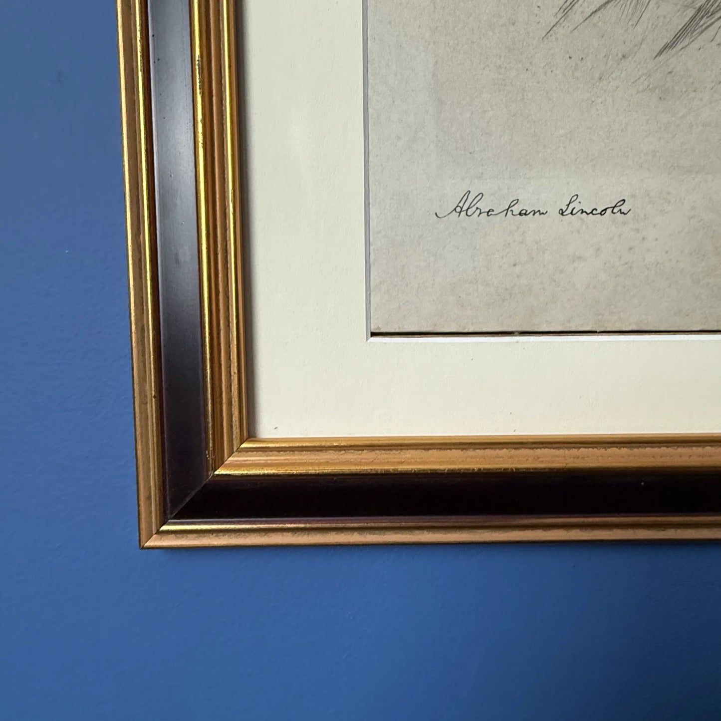 Lincoln Profile Portrait — Signed by the artist, Thomas Johnson — Framed — 1892