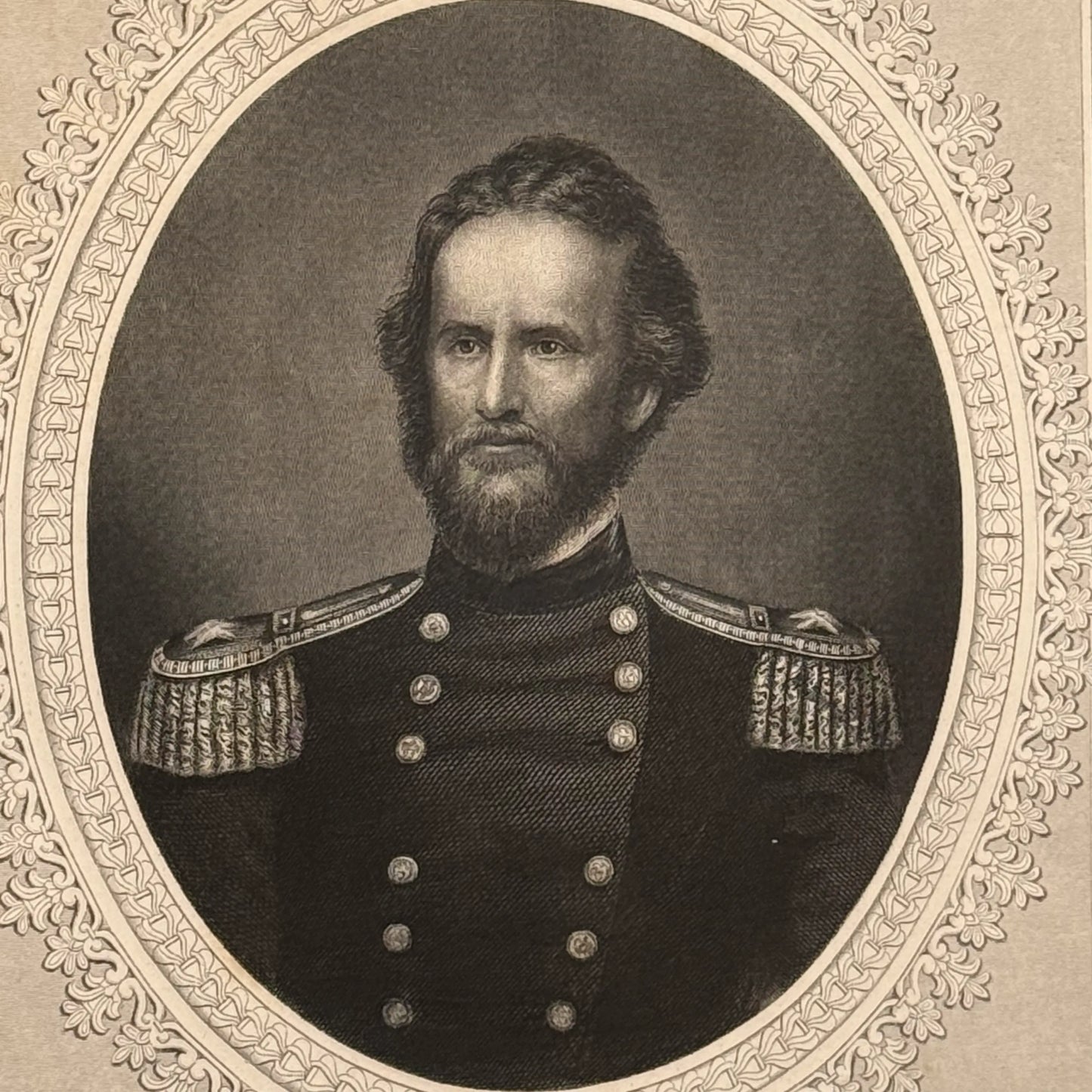 Engraving of General Nathaniel Lyon — Framed print — 1866