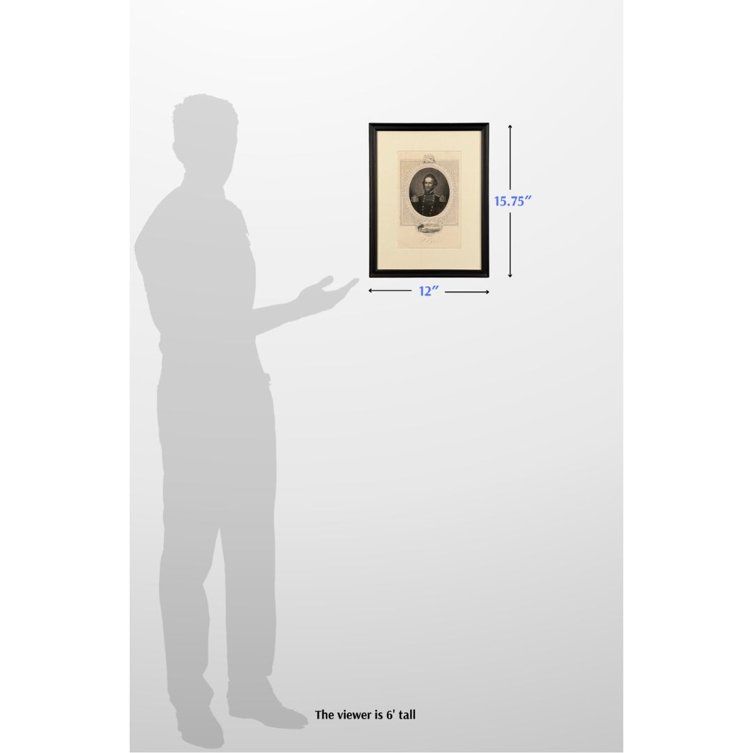 Engraving of General Nathaniel Lyon — Framed print — 1866