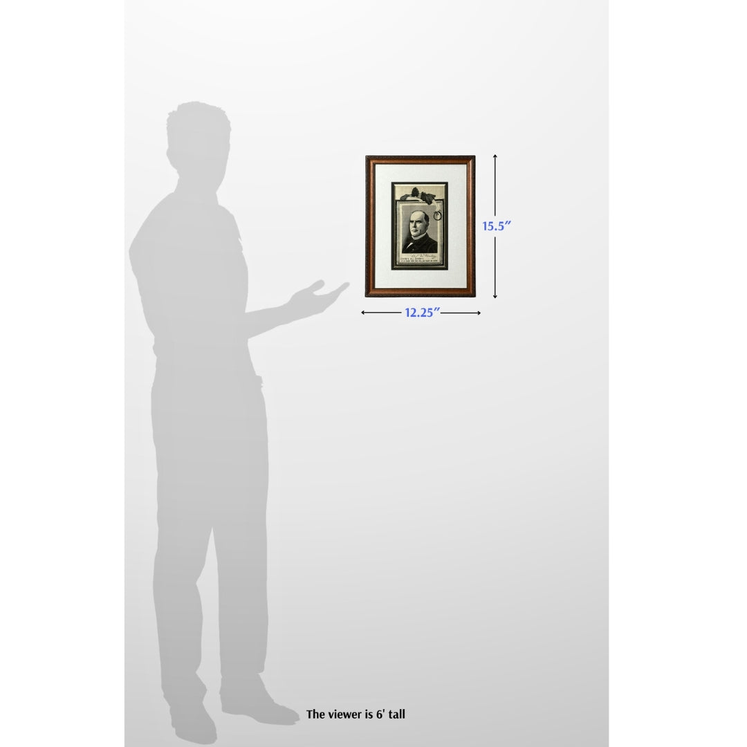 Framed William McKinley Mourning Silk — 1901