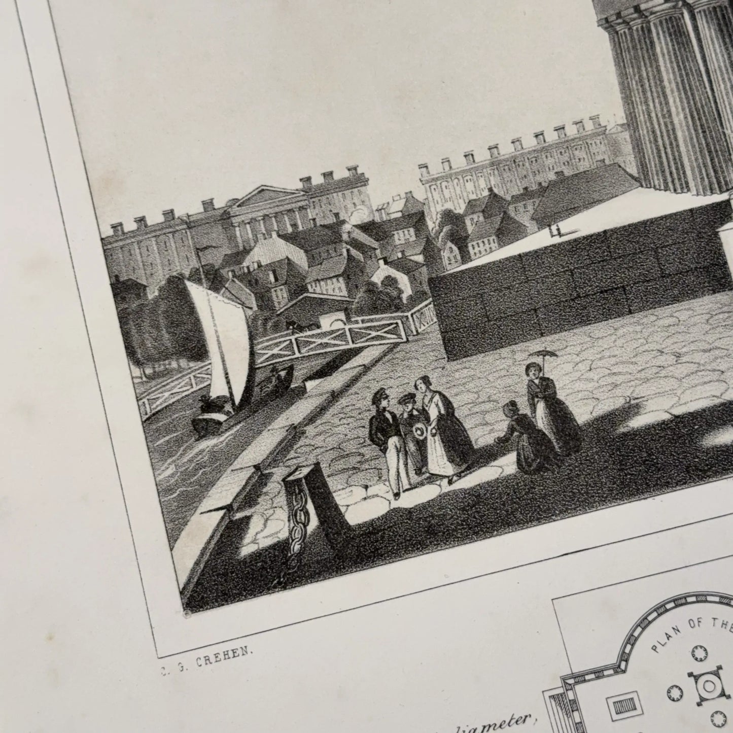 Washington Monument Fundraising Certificate — 1850 — With donor's name and amount — Framed