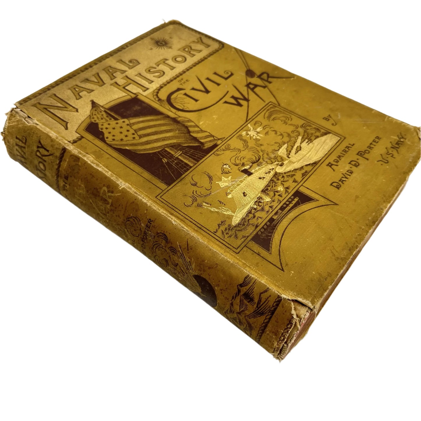 1886 "Naval History of the Civil War" by Admiral David D. Porter — In its original binding