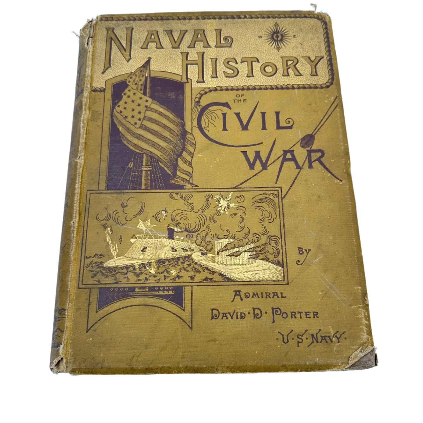 1886 "Naval History of the Civil War" by Admiral David D. Porter — In its original binding