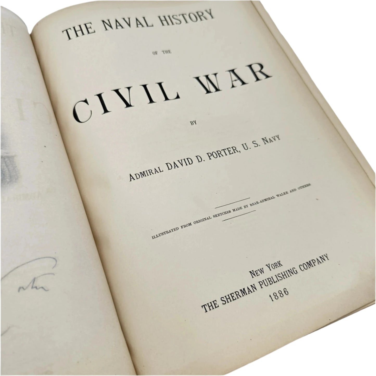 Title page of the book 'The Naval History of the Civil War' by Admiral David D. Porter, available at The History List Store.