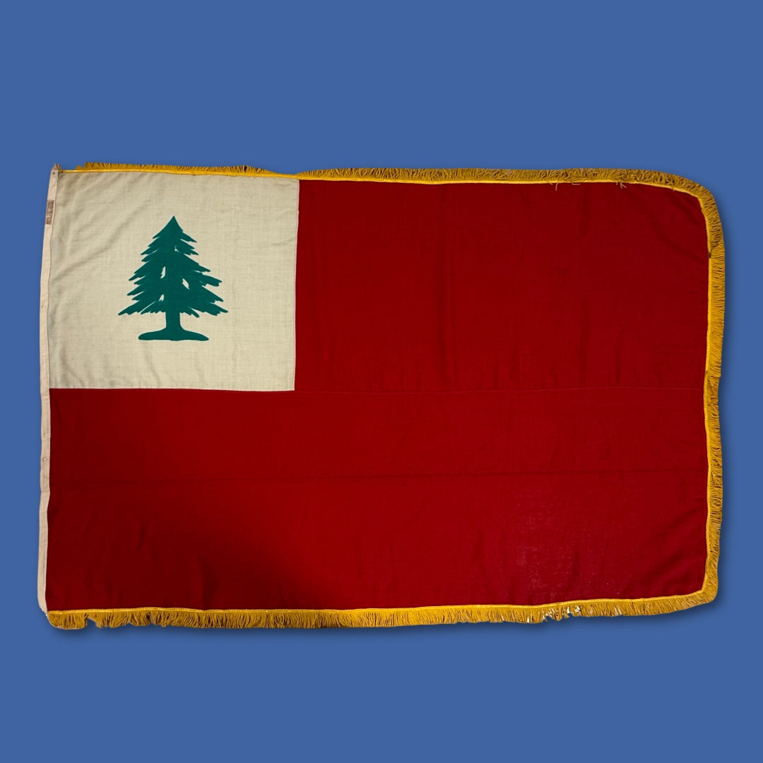"Flag of New England" or the "Continental Flag" — Wool flag with gold fringe — Made by Annin