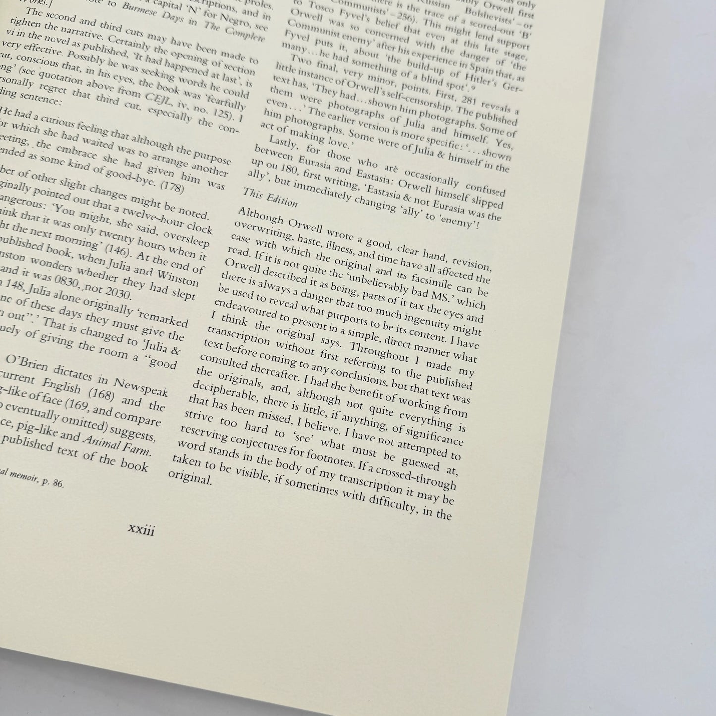 "1984" Boxed limited edition — #4 of 55 copies — The Facsimile of the Extant Manuscript