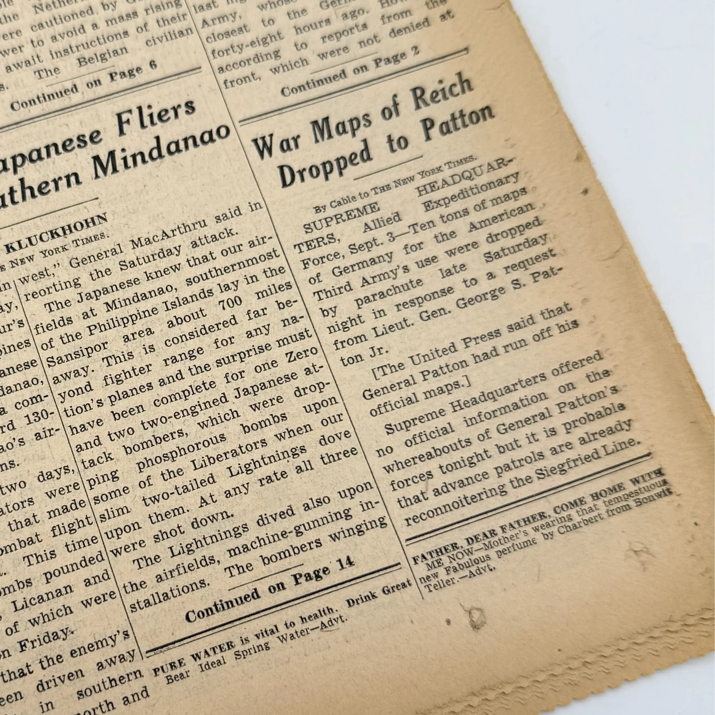 The New York Times — September 1, 3, 4, and 5, 1944 — Sold as a set