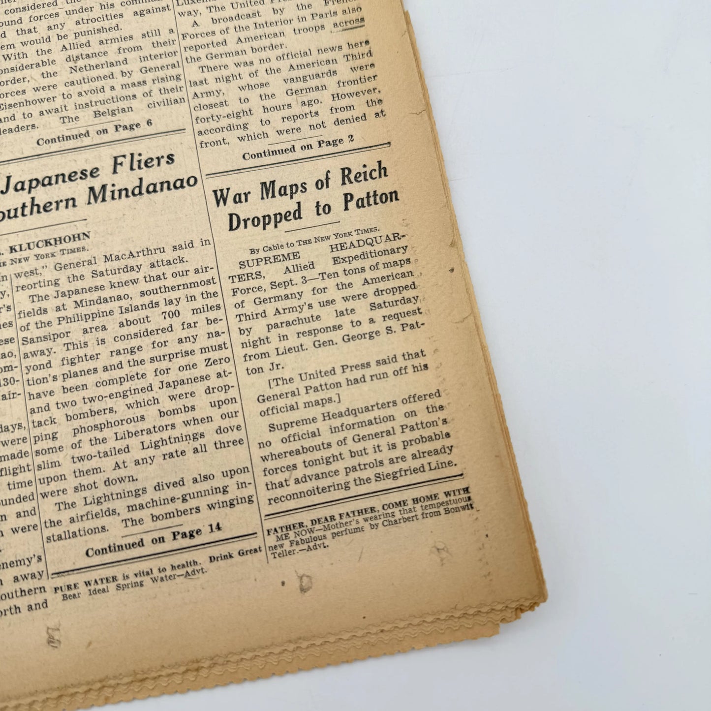 The New York Times — September 1, 3, 4, and 5, 1944 — Sold as a set