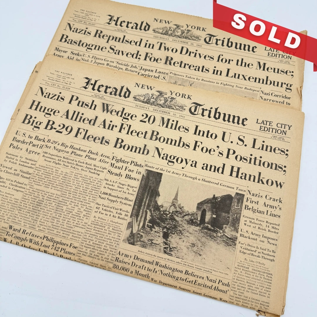 The Battle of the Bulge — The New York Herald Tribune — December 19 and 28, 1944