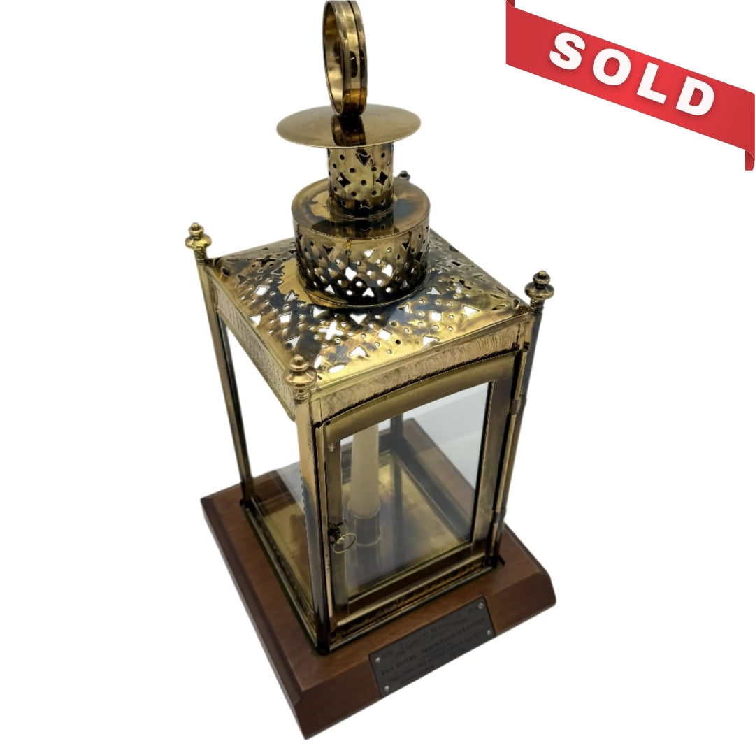 The Official Bicentennial Paul Revere-North Church Lantern Authorized by the Concord Antiquarian Society — Brass plated
