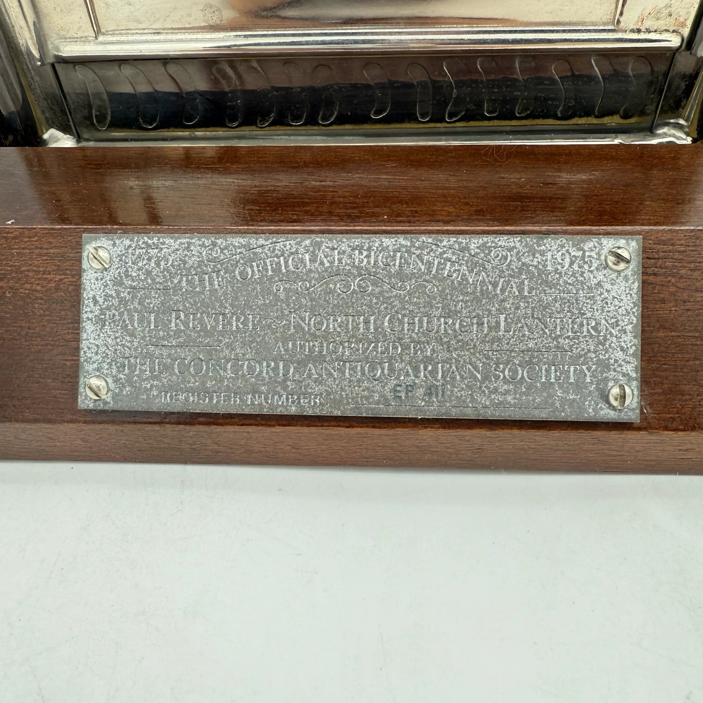 The Original Bicentennial Paul Revere ~ North Church Lantern — Numbered — Authorized by the Concord Antiquarian Society