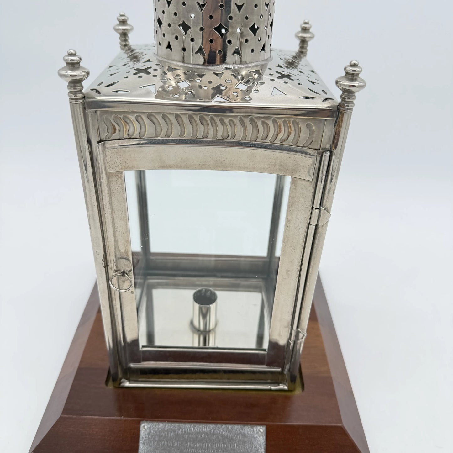 Front view of "The Original Bicentennial Paul Revere ~ North Church Lantern — Numbered — Authorized by the Concord Antiquarian Society" from The History List Store.