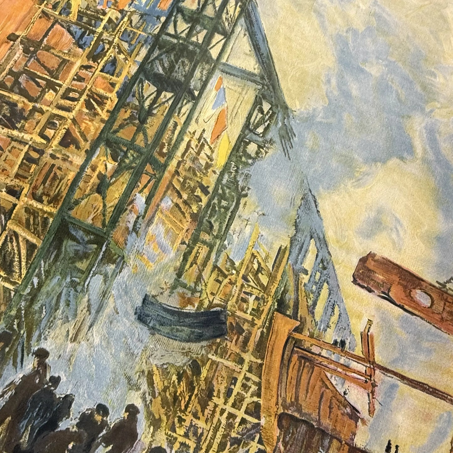 Original 1918 WWI Poster — "On the Job for Victory" — 42" x 57" — Linen-backed