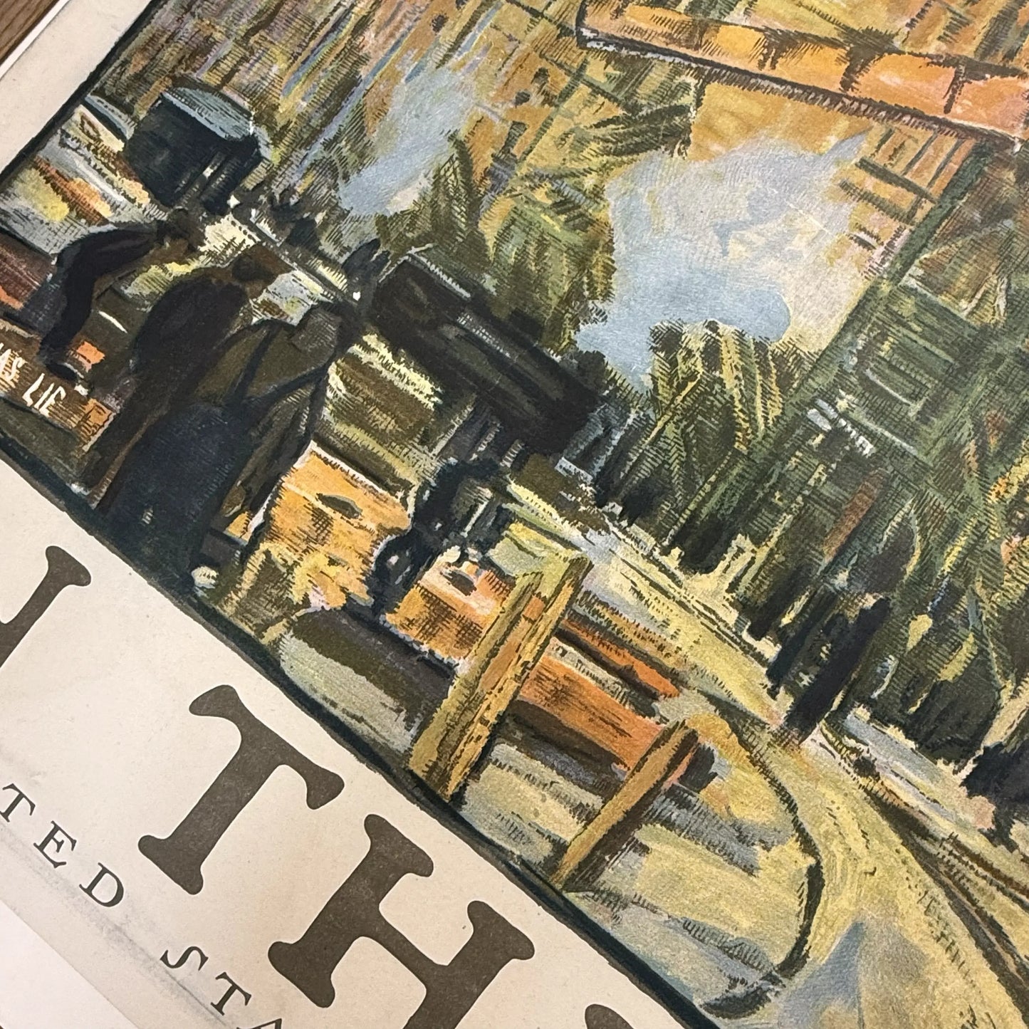 Original 1918 WWI Poster — "On the Job for Victory" — 42" x 57" — Linen-backed
