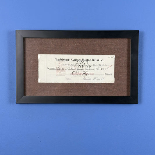 Orville Wright Signed Check to the IRS — 1938